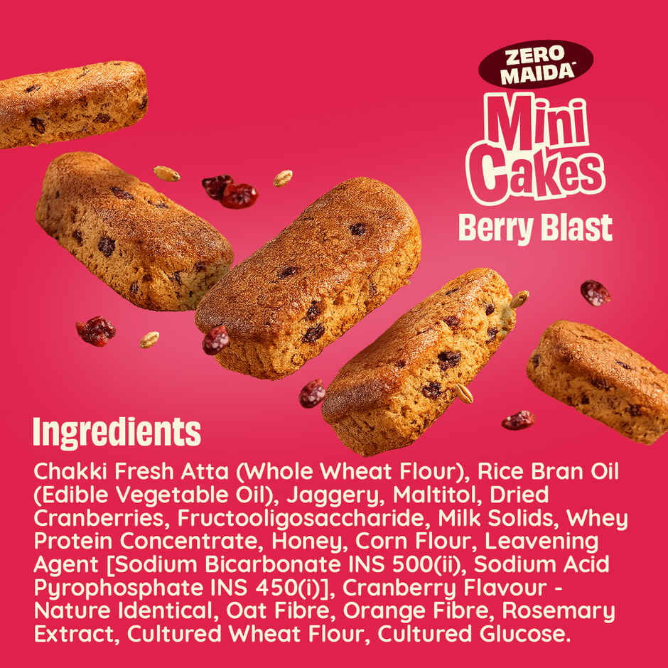 The Health Factory Berry Blast Mini Cakes | Zero Maida