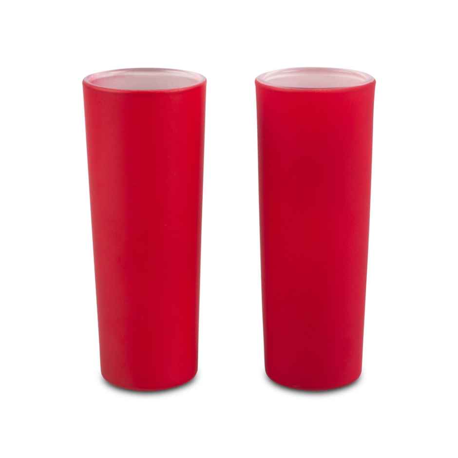 Bright Red Tequila Shot Glasses | Set of 2 | Bar Box