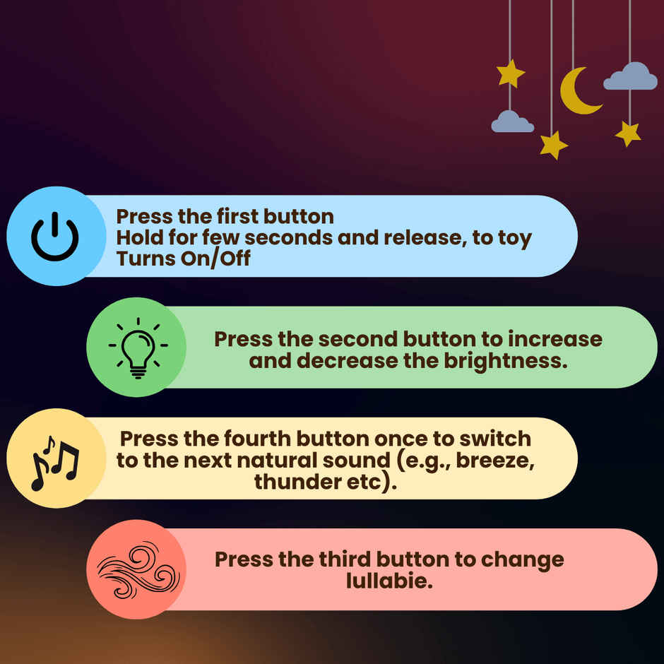 Toytales Grey Musical Toy | Electronic Toys | Star Projector | Perfect Soft Toy For Kids | Bedtime