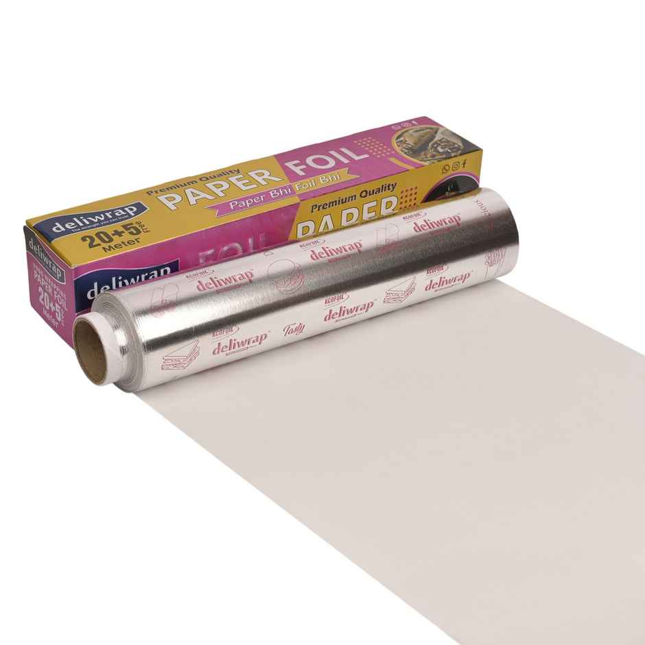 Deliwrap Paper Foil for Food Wrapping | 20 Plus 5 m