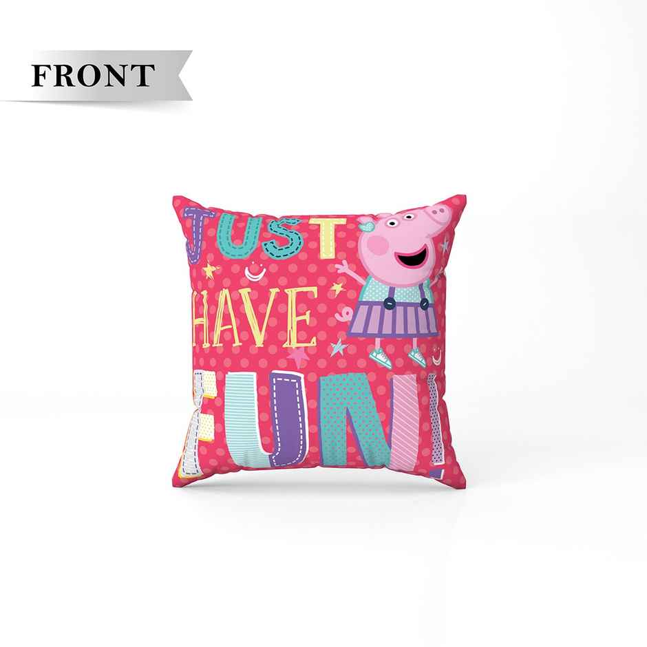 Sassoon Peppa Pig Reversible Printed Filled Cushion | Pink | 40 x 40 cm
