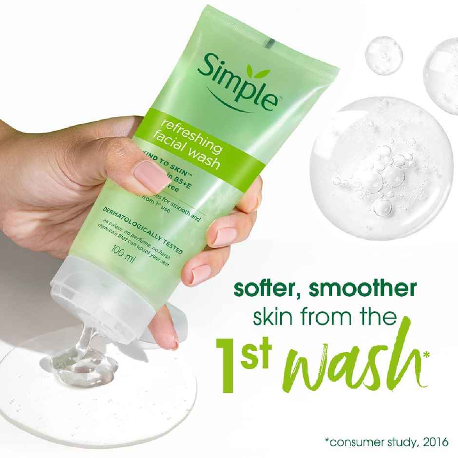 Simple Refreshing Face Wash | 100% Soap-Free | Perfect for Sensitive Skin