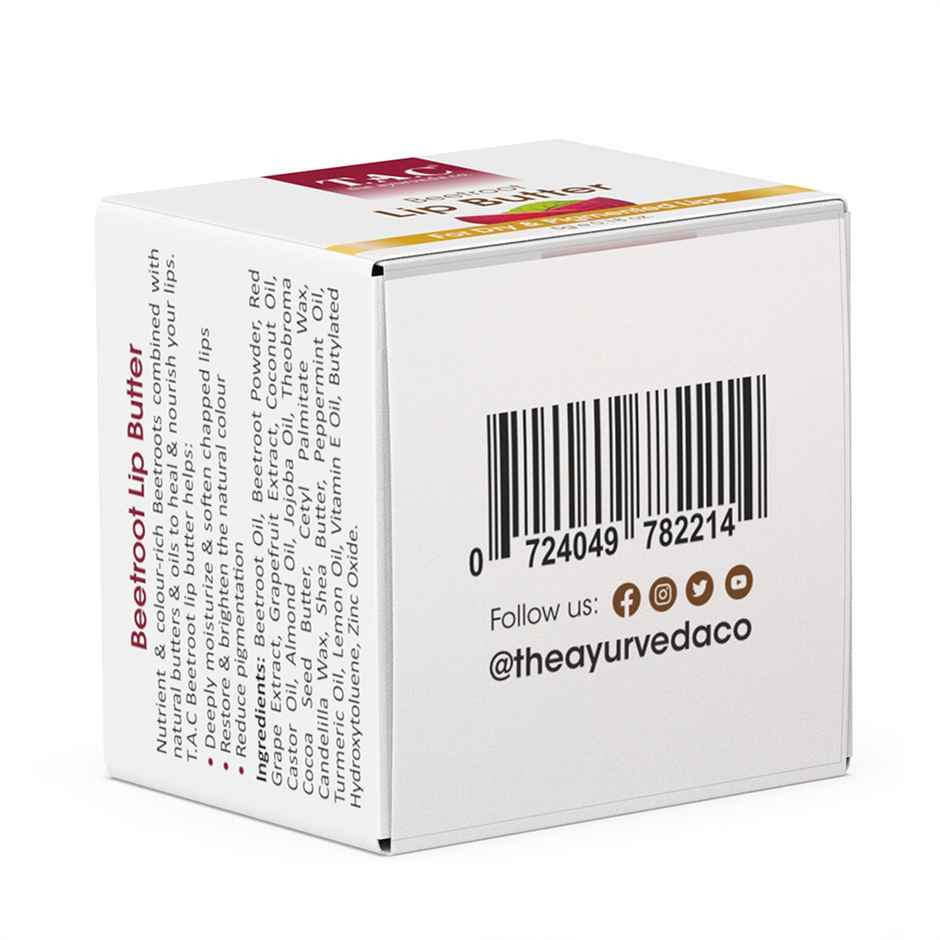 TAC Beetroot Lip Butter With SPF 20, Repairs Dry Lips & Reduces Pigmentation