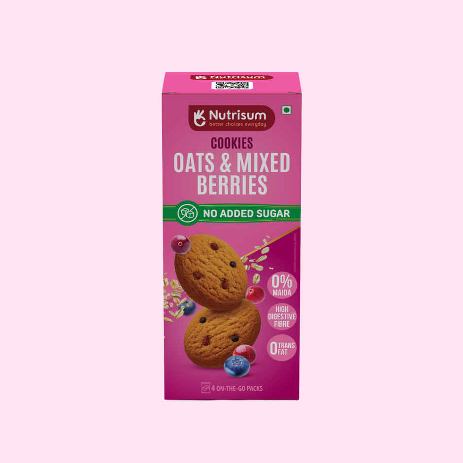 Nutrisum Oats Cookies - No Added Sugar - Mixed Berries