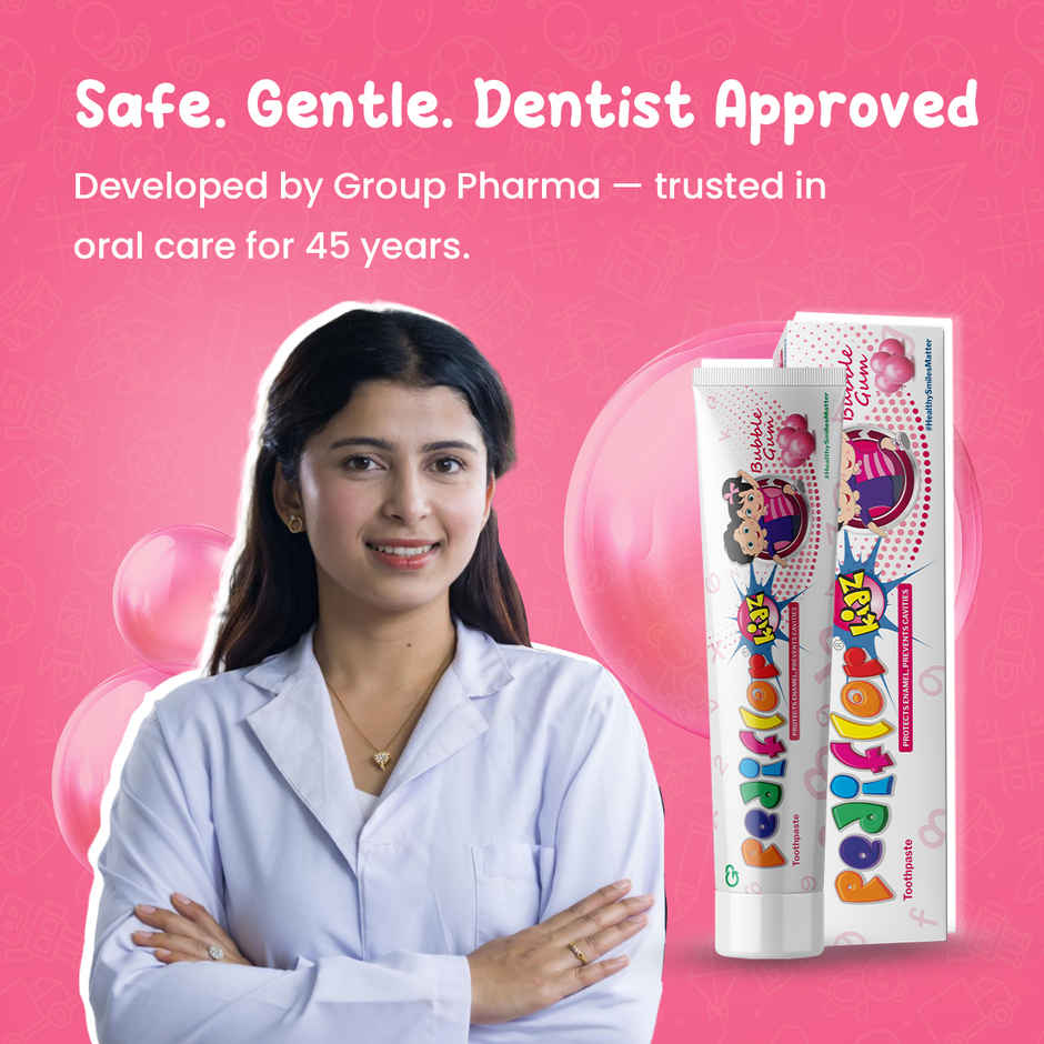 Pediflor Kidz Bubble Gum Flavour Toothpaste