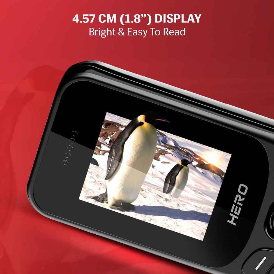 Lava Hero Shakti 2026 Dual SIM Keypad Phone | 1.8 inch Display | Type C | Black