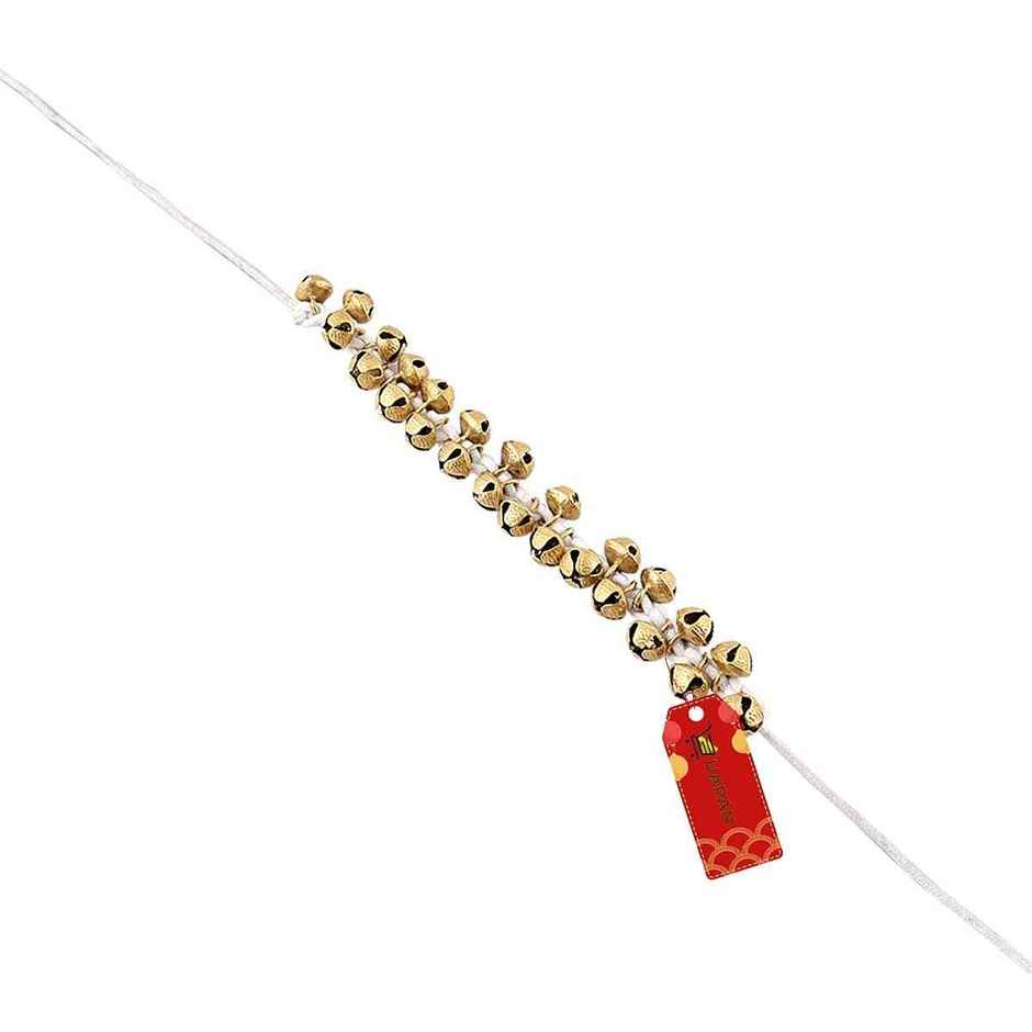 Uapan Brass Ghungroo Small White String Pair 25+25