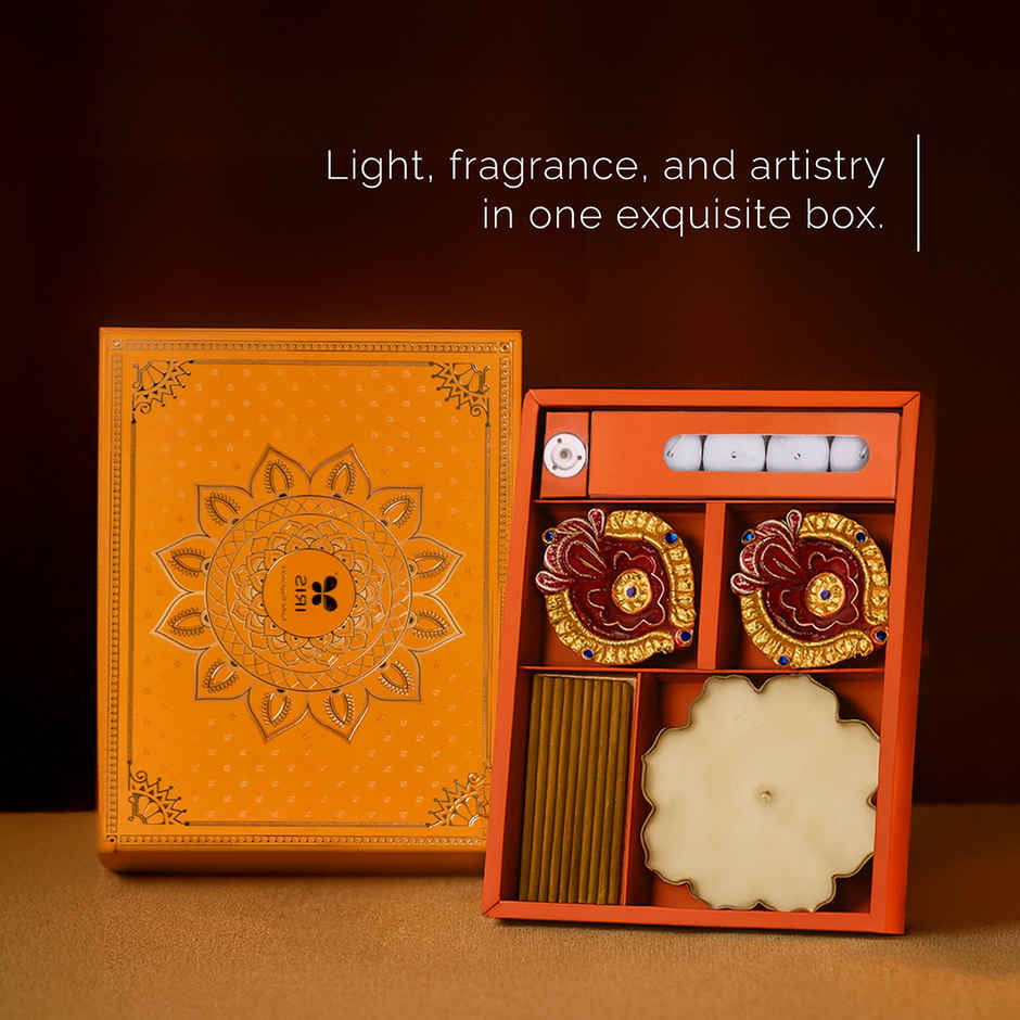 Light & Fragrance Urli Candle Festive Gift Box | Gift Hampers | Iris