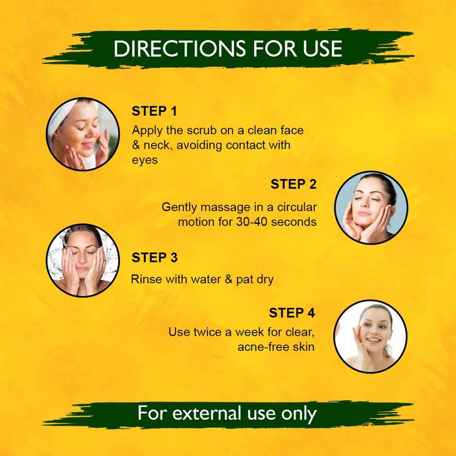 Nimbarka D-Tan Ubtan Face Scrub 24K Gold Radiance - Removes Tan Exfoliates Dead Skin Cells