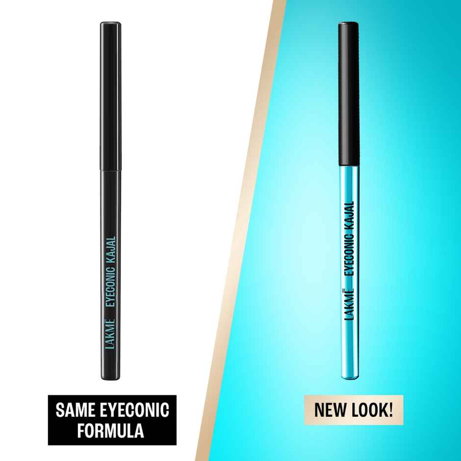 Lakme Eyeconic Kajal, Matte Waterproof, Smudgeproof Kajal that lasts 24 Hrs, Midnight Blue