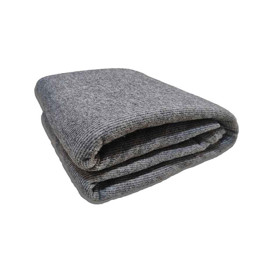 Elegant Weavers Single Blanket Solid Grey -1 pc | 130 cm x 215 cm
