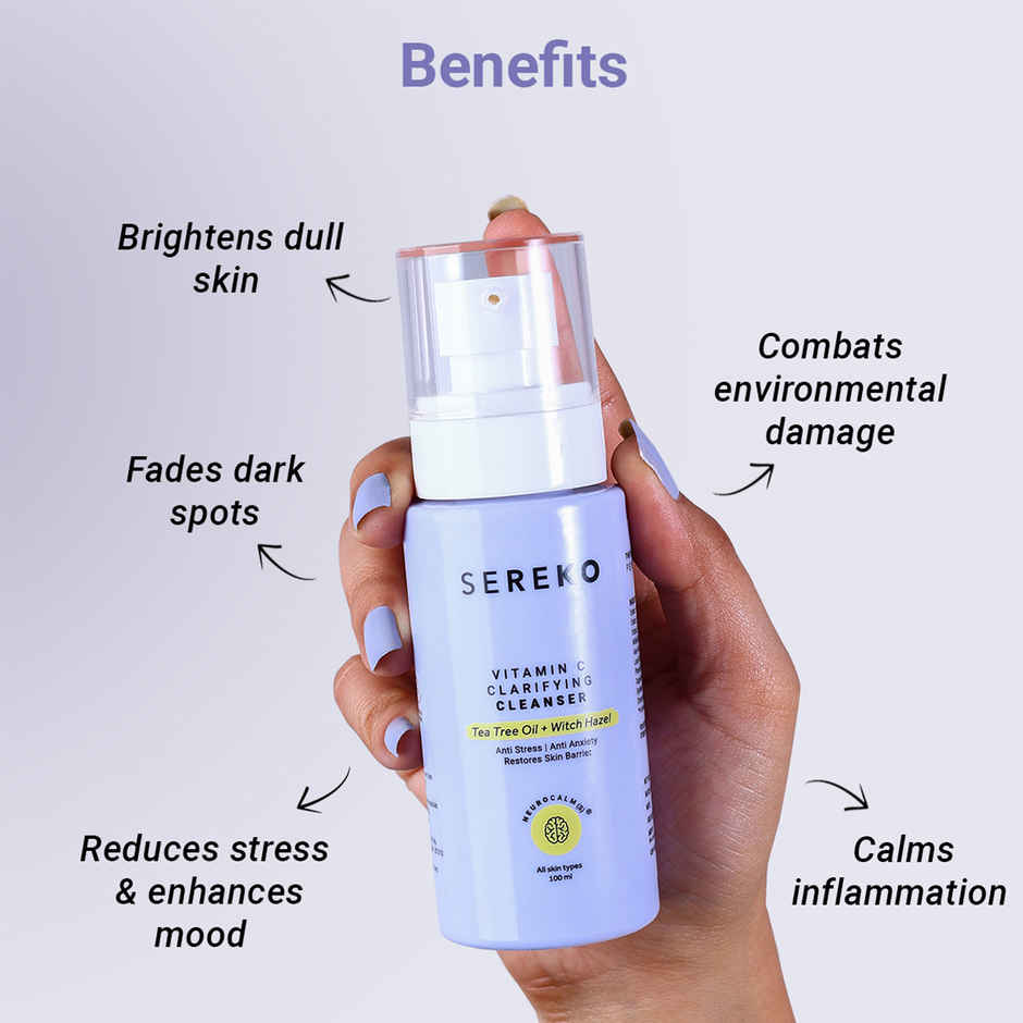 SEREKO Face Cleanser with Vitamin C & Tea Tree Oil for Brighter & Even Skin Tone