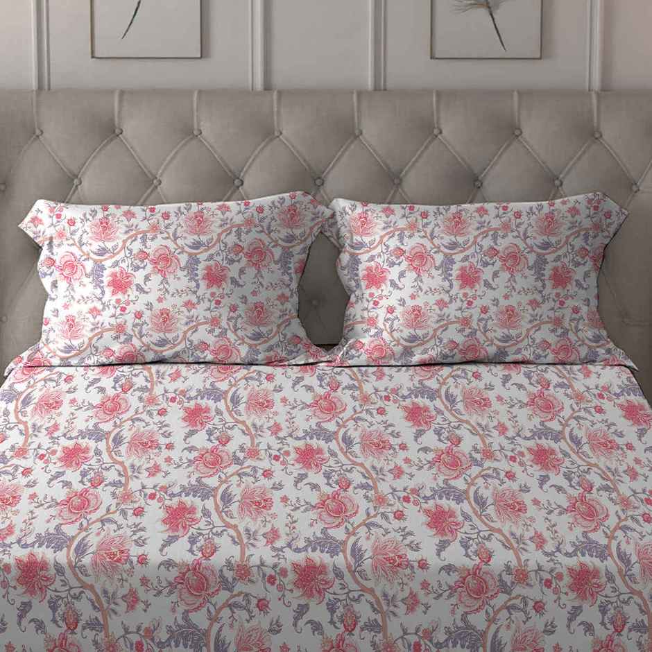Home Elegance Asteria Microfiber Queen Size Bedsheet | Floral | Asteria| 100 in x 90 in