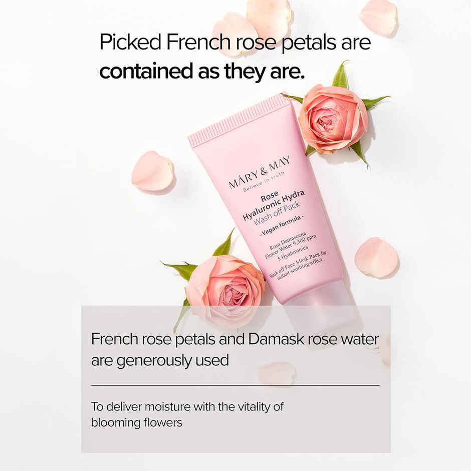 Mary & May Rose Hyaluronic Hydra Wash off Pack