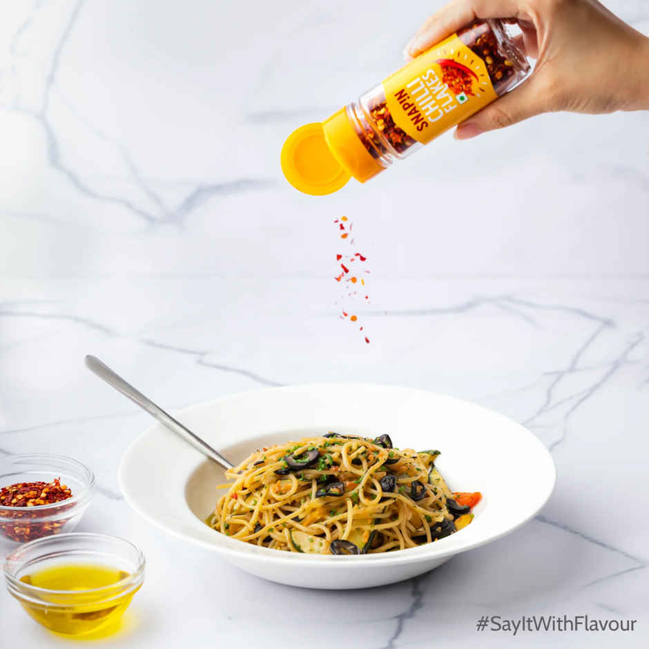 Snapin Red Chilli Flakes (35g) & Snapin Pizza Oregano Seasoning Mix (45g) Combo