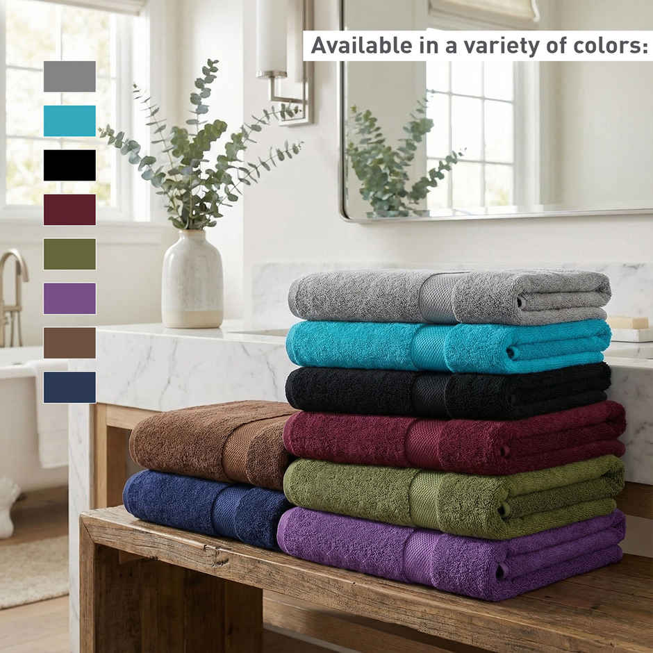 Mytrident Urban Comfort Cotton Bath Towel | Charcoal