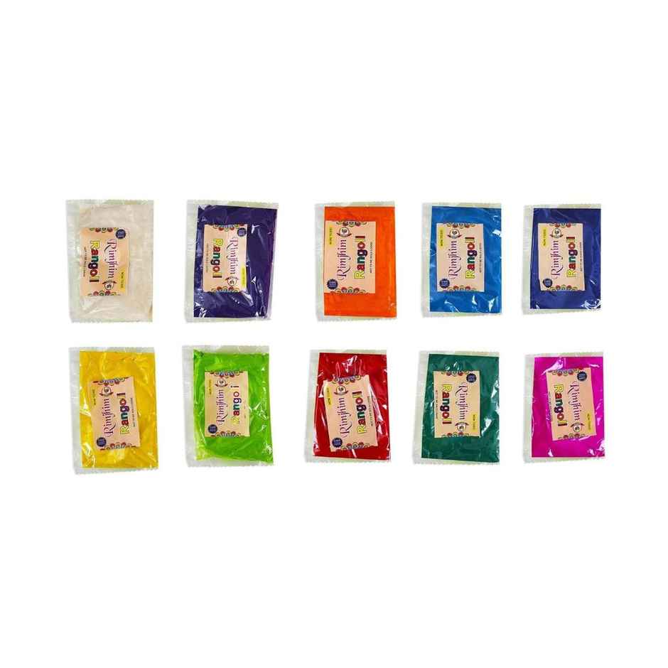 Rangoli Colours Pouch | Multicolor | Pack Of 10 | Pichai