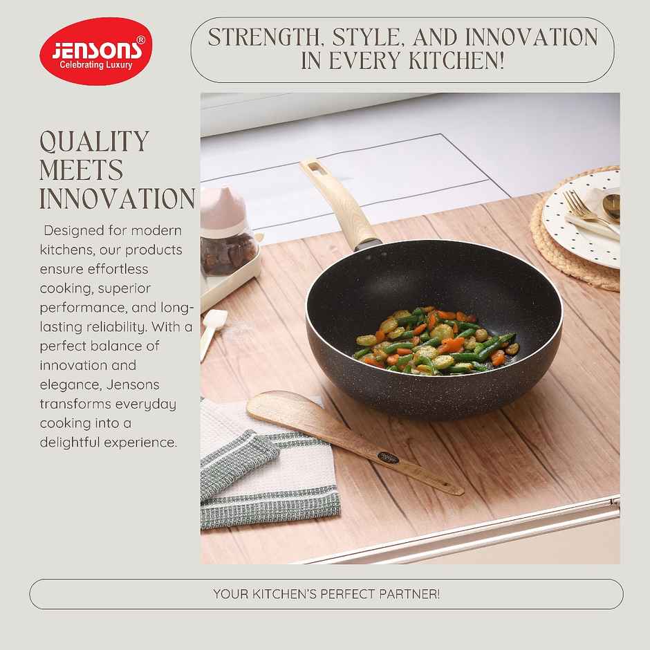 Jensons Cuisine Wok/ Saute Pan 28 cm Induction Compatible
