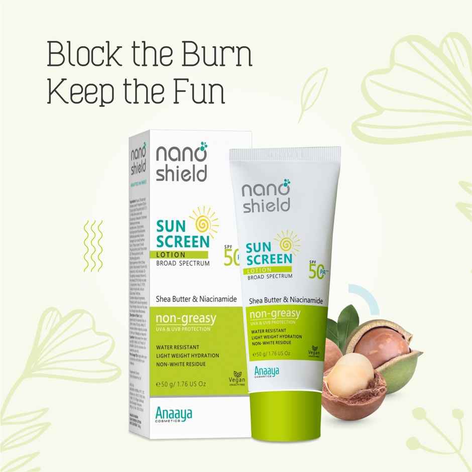 Nano Shield Sunscreen Lotion SPF 50 +++ | Shea Butter & Niacinamide