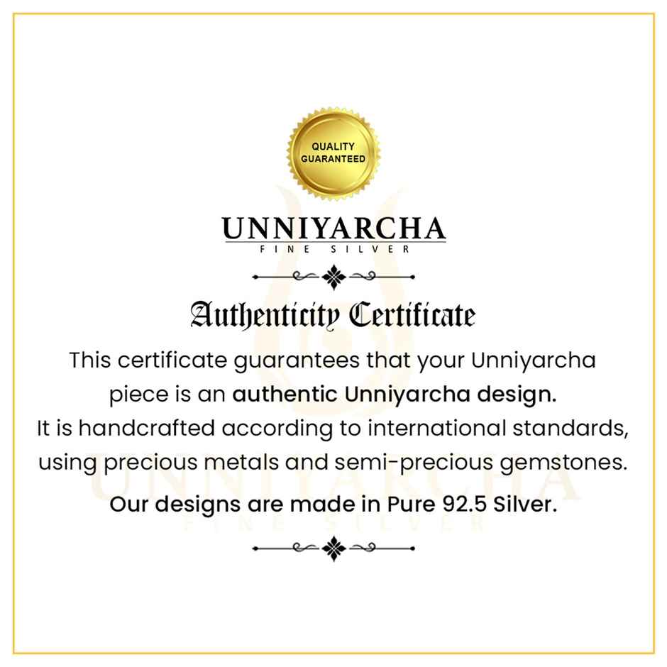 Unniyarcha Lotus 92.5 Sterling Silver Anklet