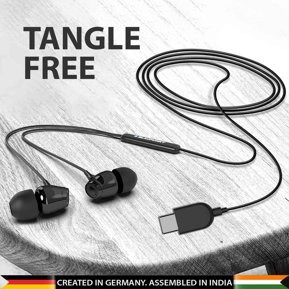 Blaupunkt EM01 C Type In The Ear Wired Earphones for Gaming | Night Black