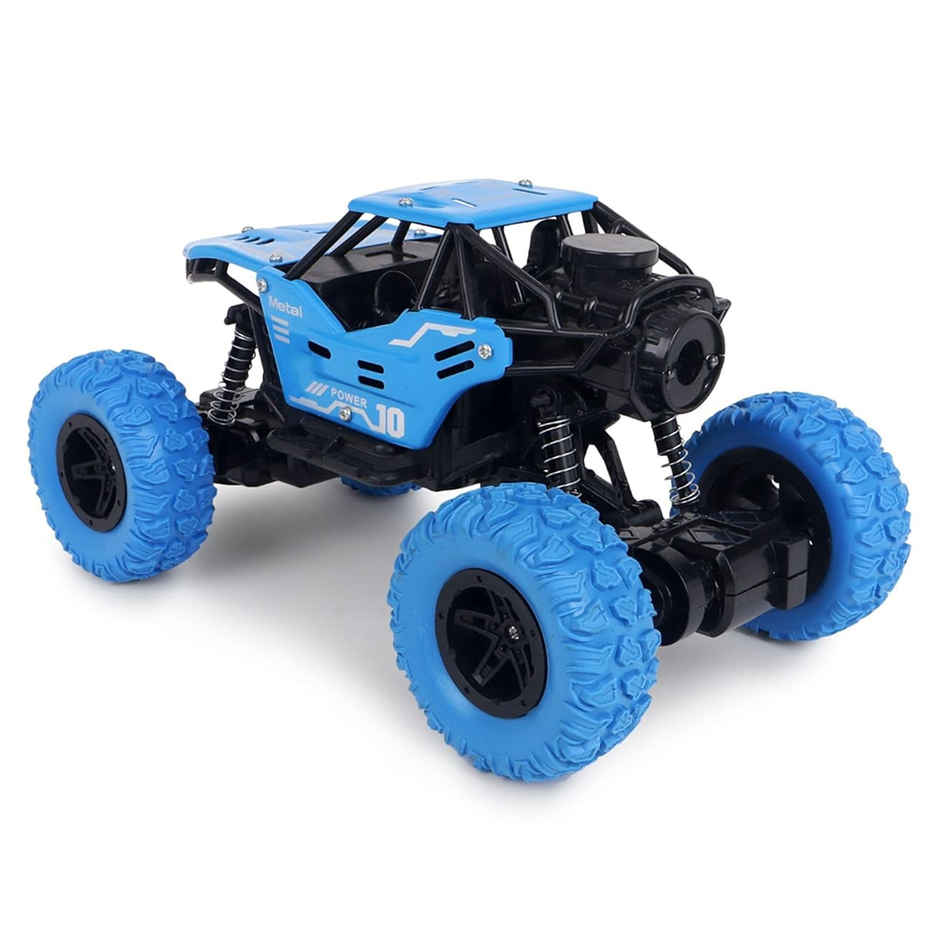 Toyshine 1:16 Scale 27Mhz Smoke Rock Crawler Monster RC Truck | With Booster Spray Function | Blue