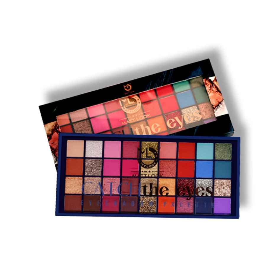 Mattlook Catch the Eyes Eyeshadow Palette | Highly Pigmented | Shimmer & Matte | Waterproof | Shade 02