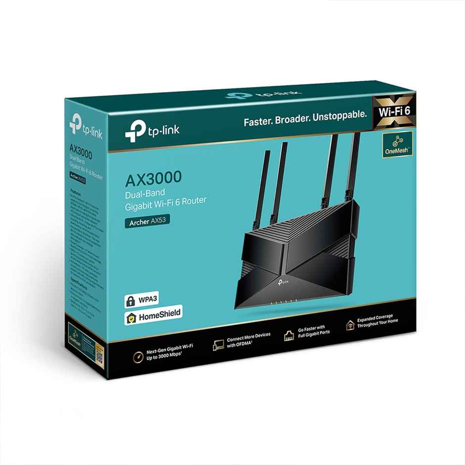 Tp-Link Archer Ax53 Ax3000 Dual Band Gigabit Wi-Fi 6 Router | Ideal For Gaming | Plug And Play