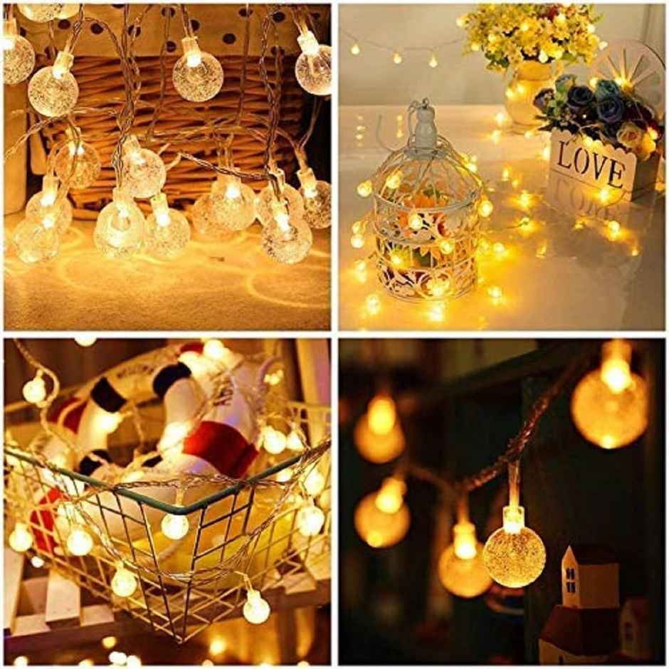 Crystal Ball LED String Light - Warm White | Easy Installation