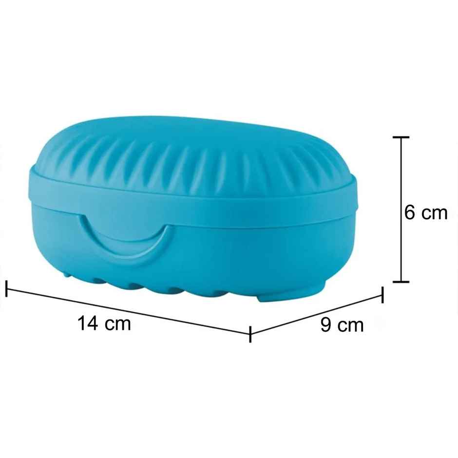 Kuber Industries Soap Holder for Bathroom | Portable Self Draining Soap Box | Sky Blue