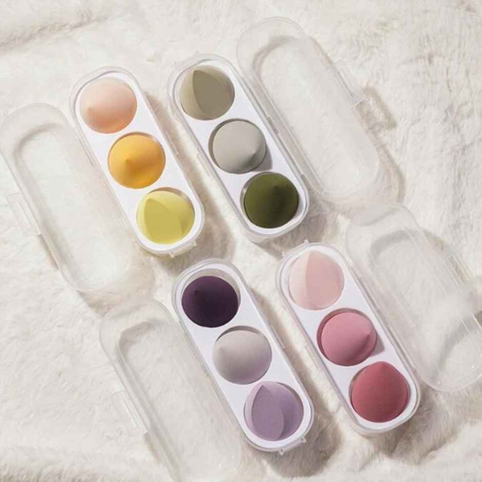 CHRONEX 4pcs Makeup Sponge Set | Latex-Free, Skin-Friendly Beauty Blenders for Foundation |Assorted