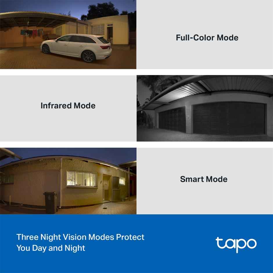 TP-Link Tapo C510W 2K 3MP 1296 Outdoor Pan/Tilt Security WiFi Camera, 360° Visual Coverage, IP65