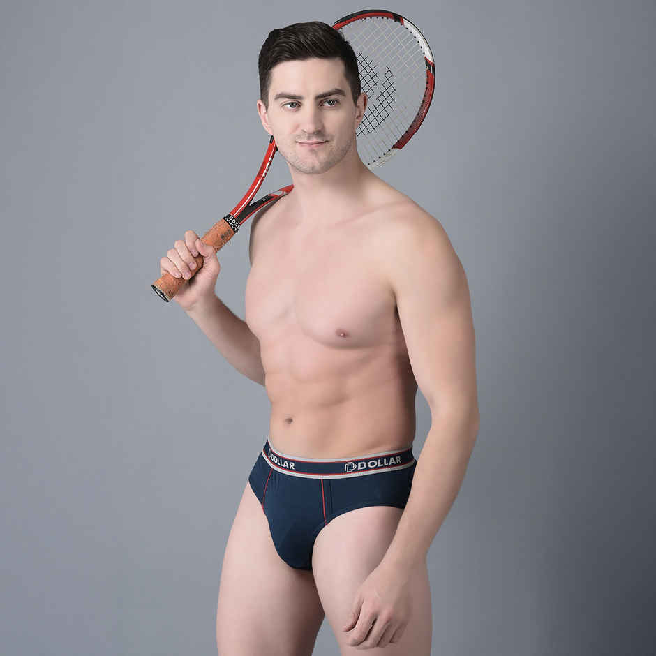 Dollar Bigboss Men's Solid Brief With Anti-Microbial Odour Control | Pack Of 2 - Assorted - L