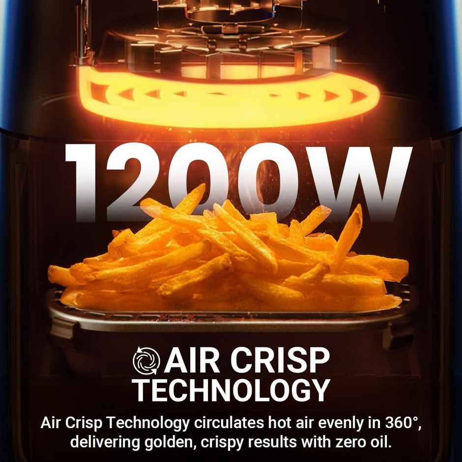 Inalsa Air Fryer 3 Litr 1200 W with Air Crisp Technology | Digital Display | Nutri Fry Digital 3.0