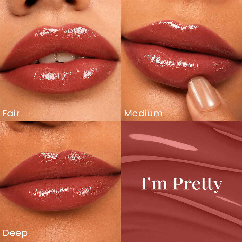 Staze Gloss Lock 2-in-1 Liquid Lipstick + Clear Gloss | Transferproof  | 02 Im Pretty | 7g