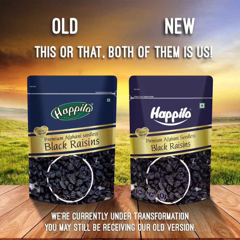 Happilo Premium Afghani Seedless Black Raisins