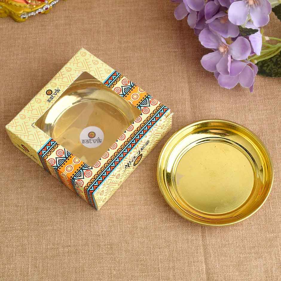 Pure Brass Gopal Ji Bhog Thali Set | Satvik