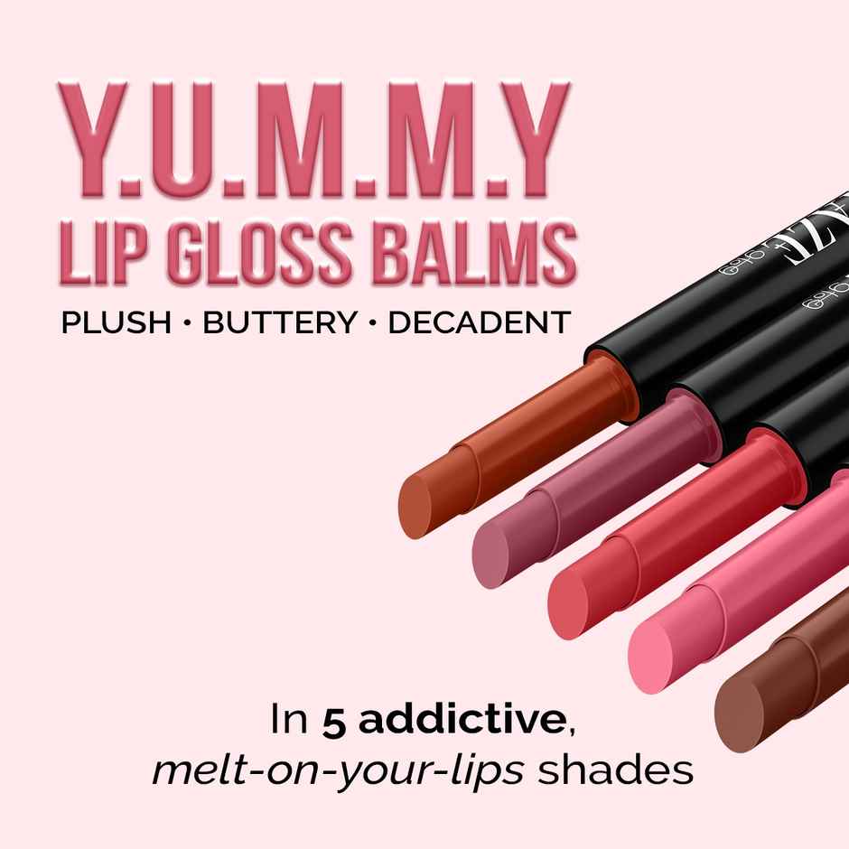 Staze 9to9 Y.U.M.M.Y Lip Gloss Balm | Intense High-Shine Gloss Finish | SPF 15 | Strawberry Jelly