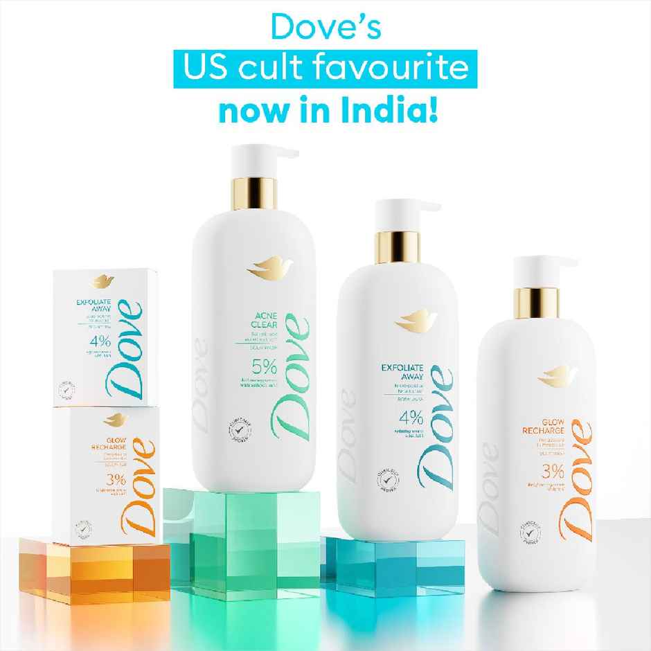 Dove 4% Refining Serum + AHA Exfoliate Away Serum Beauty Bar| Pack of 3