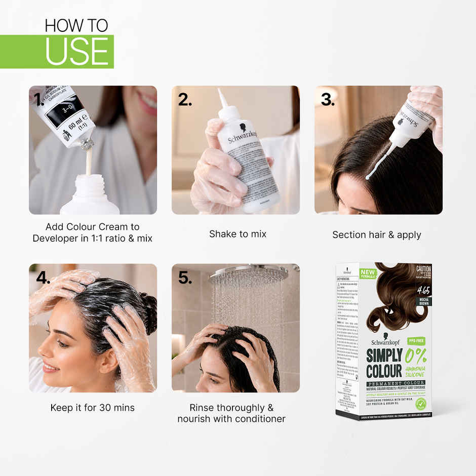 Schwarzkopf Simply Color Permanent Hair Colour 4-65 Mocha Brown
