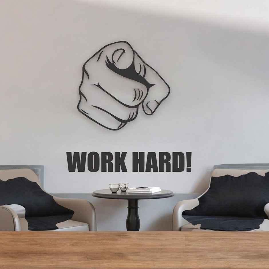 Wollzo 60 cm Work Hard Removable Sticker