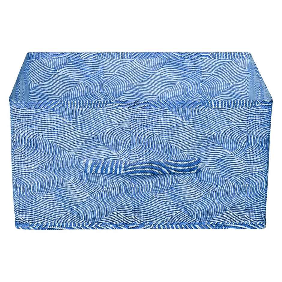 Kuber Industries Laheriya Print Non-Woven Drawer Storage & Clothes Organizer | Blue