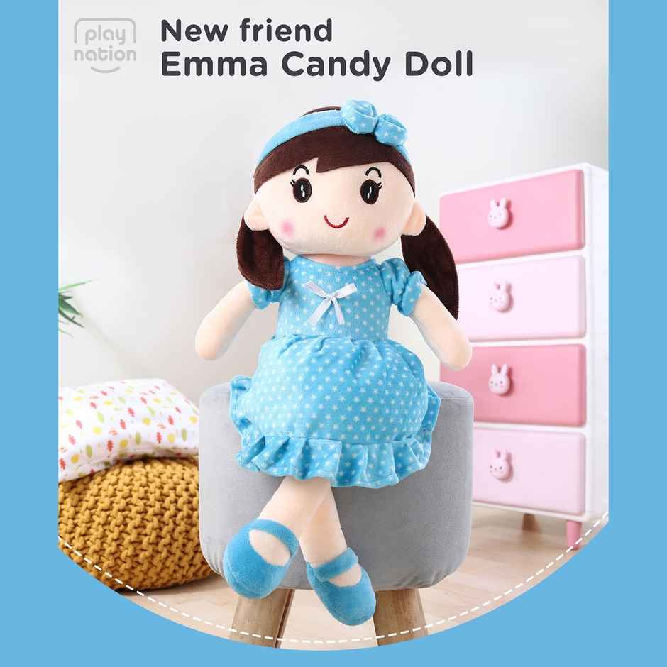 Play Nation Emma Candy Doll Blue - Height 45 cm