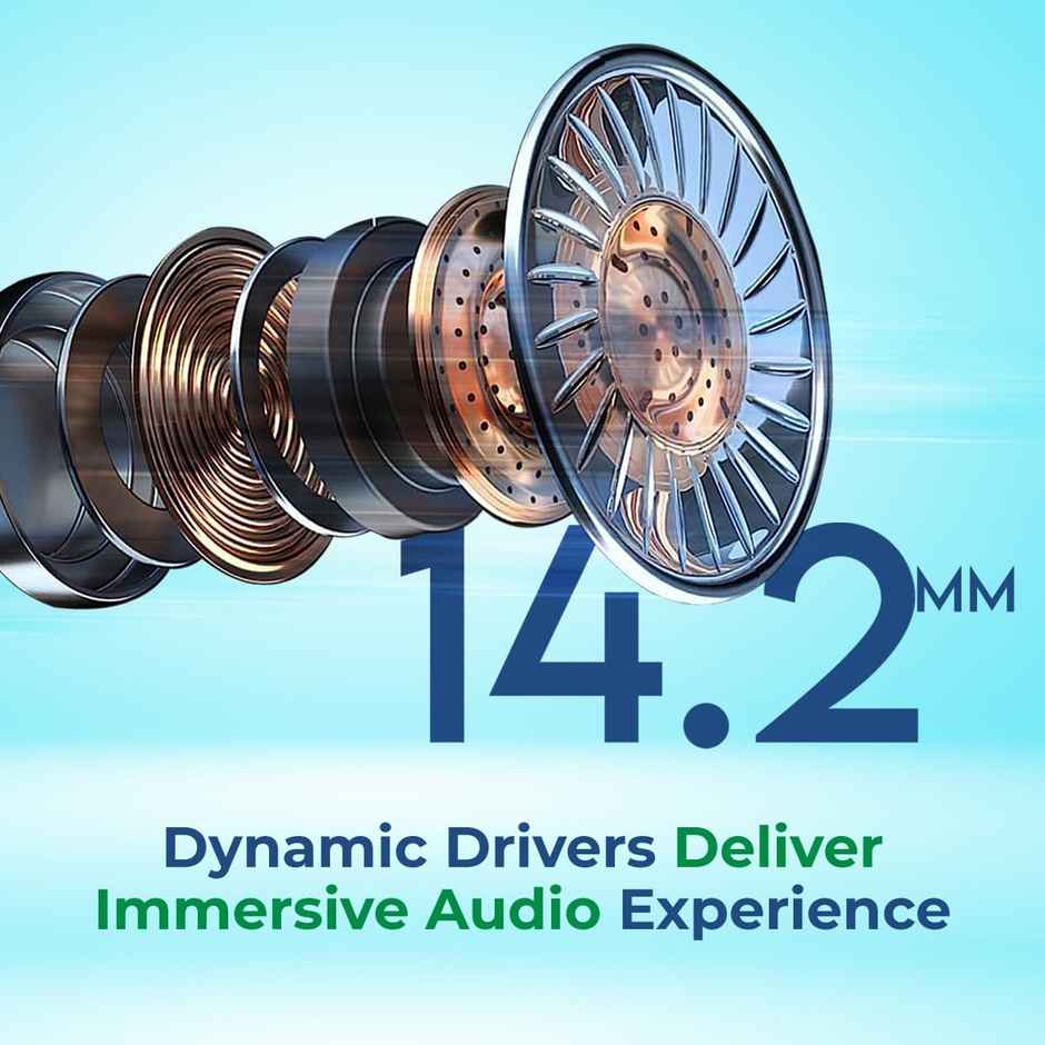 pTron Tangent Play Open-Ear Bt Neckband With Mic 14H Playtime Touch Control Type-C Ipx5 - Black