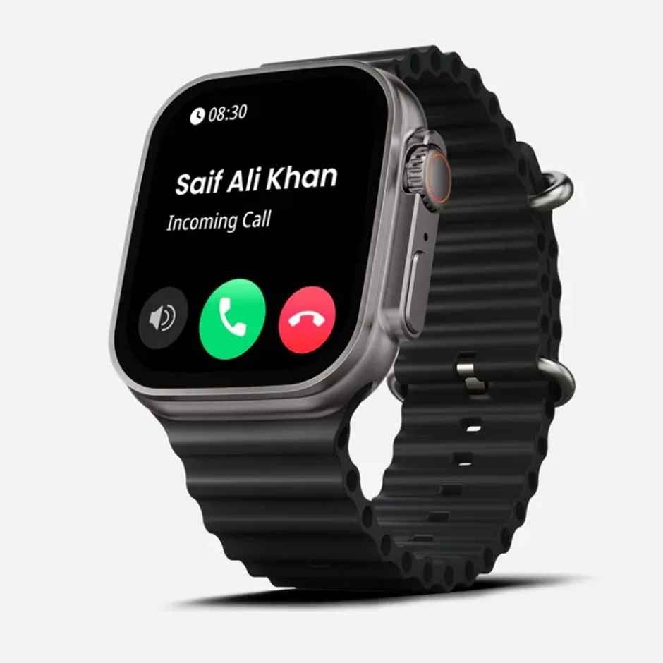 GOBOULT (Formerly Boult) Dive Evo 1.95" Screen | BT Calling | Zinc Alloy | SpO2 Smartwatch | Black