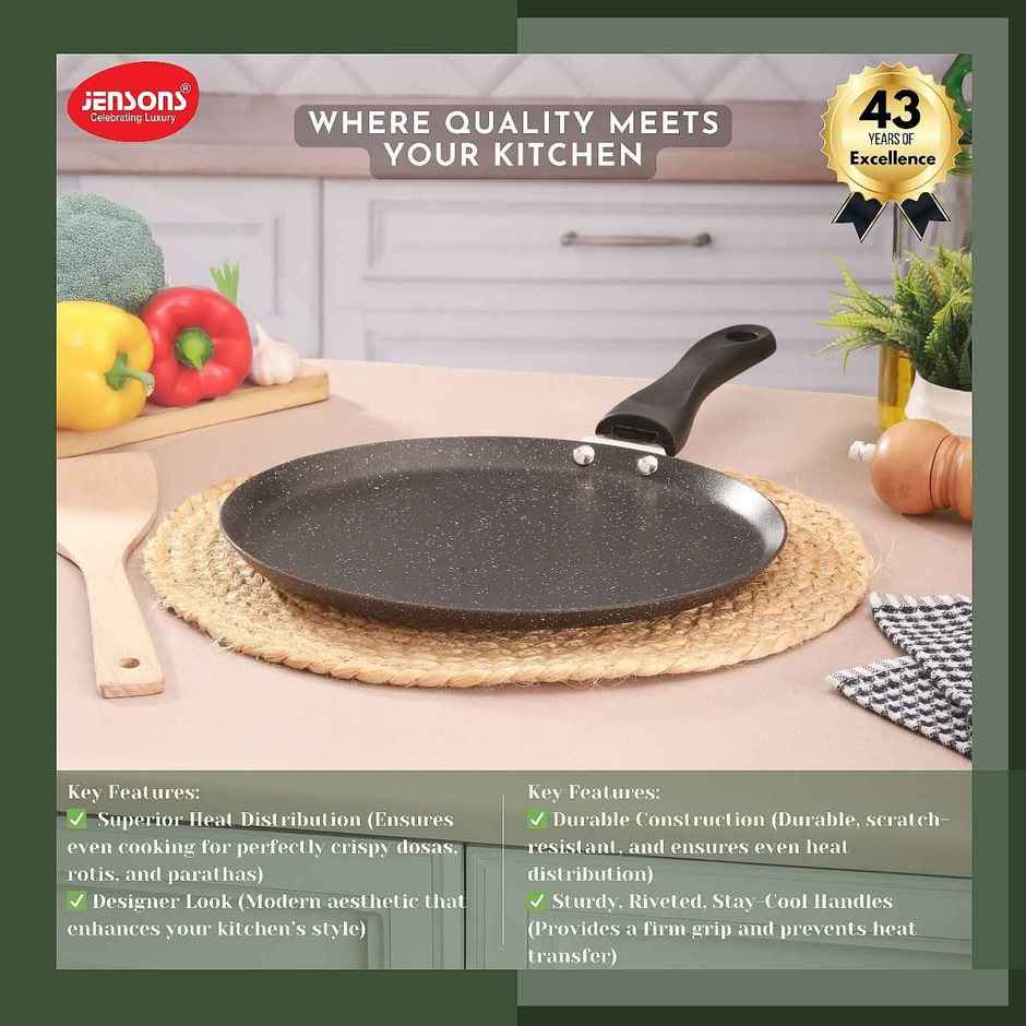 Jensons Non Stick Dosa Tawa 30 cm | Gas Stove Compatible