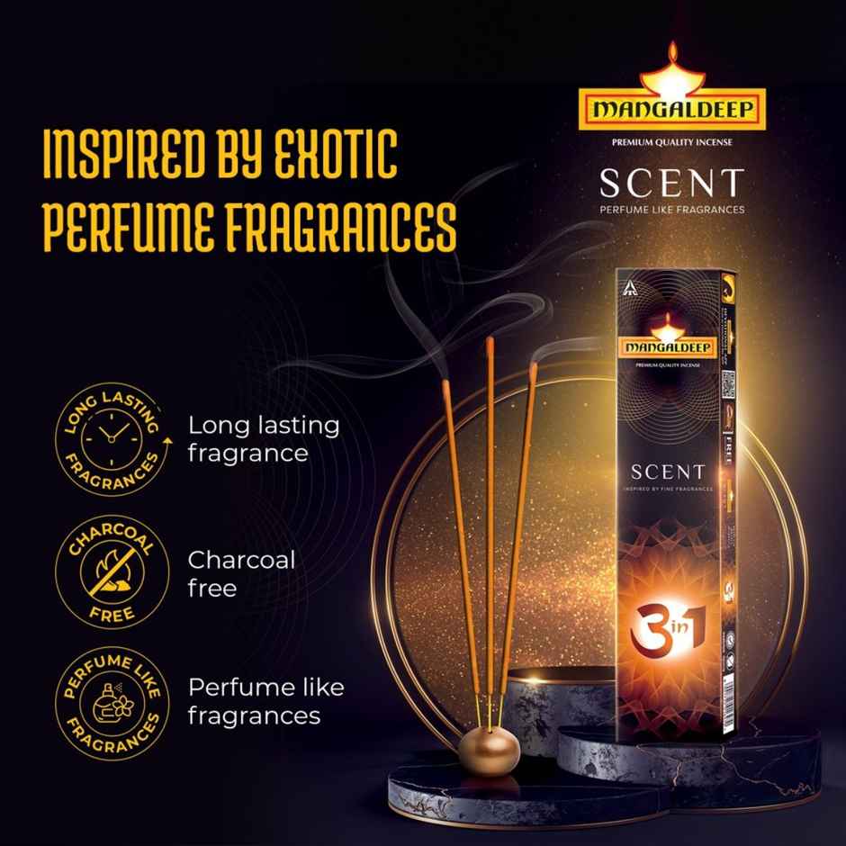 Scent 3 In 1 Incense Sticks - Inspired By Fine Fragrances | Mangaldeep
