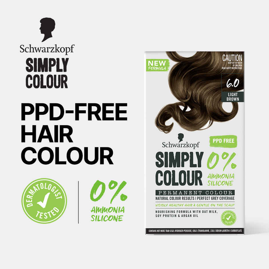 Schwarzkopf Simply Color Permanent Hair Colour 6-00 Light