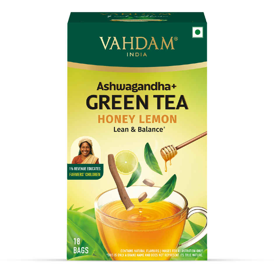 Vahdam Honey Lemon Green Tea with Ashwagandha
