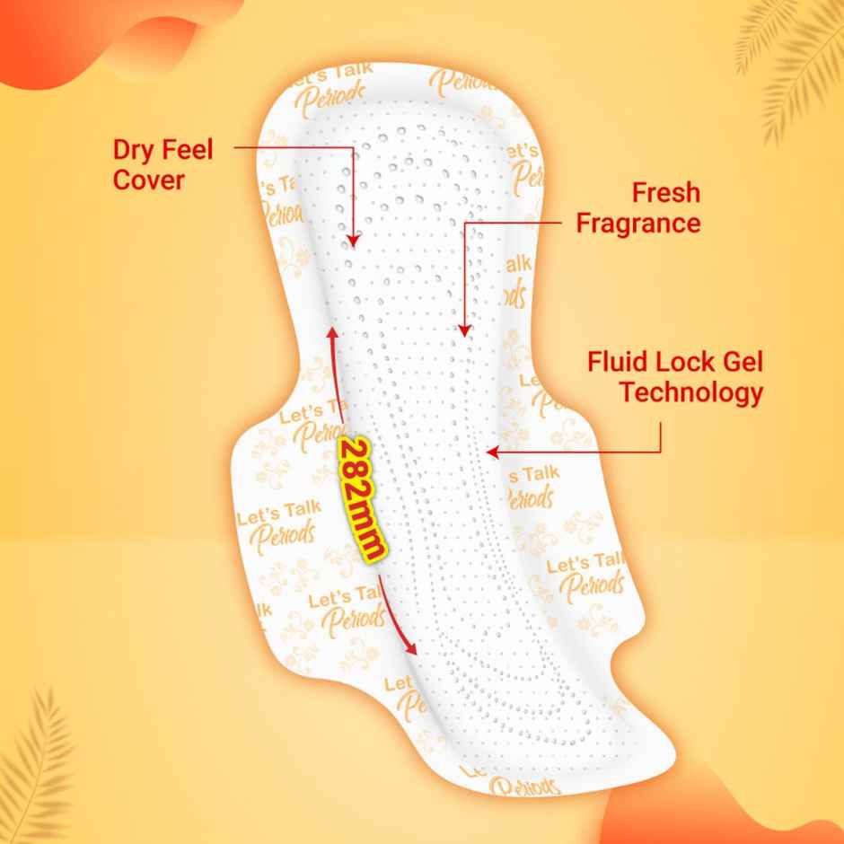 Niine Sanitary Napkins Ultra-Thin XL Dry Comfort | 282 mm | with Biodegradable Bags | 15 Pads